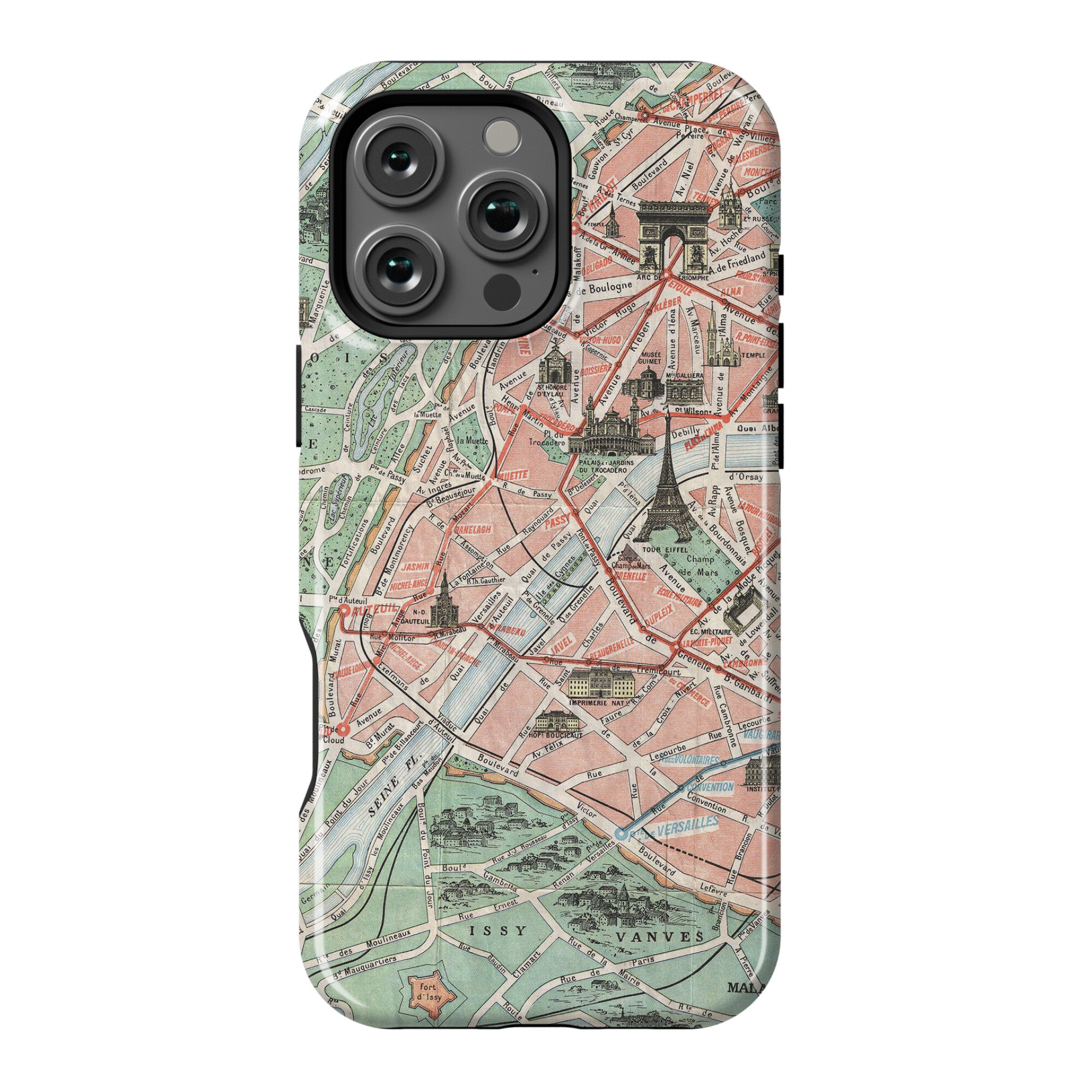 Vintage Paris Map Phone Case